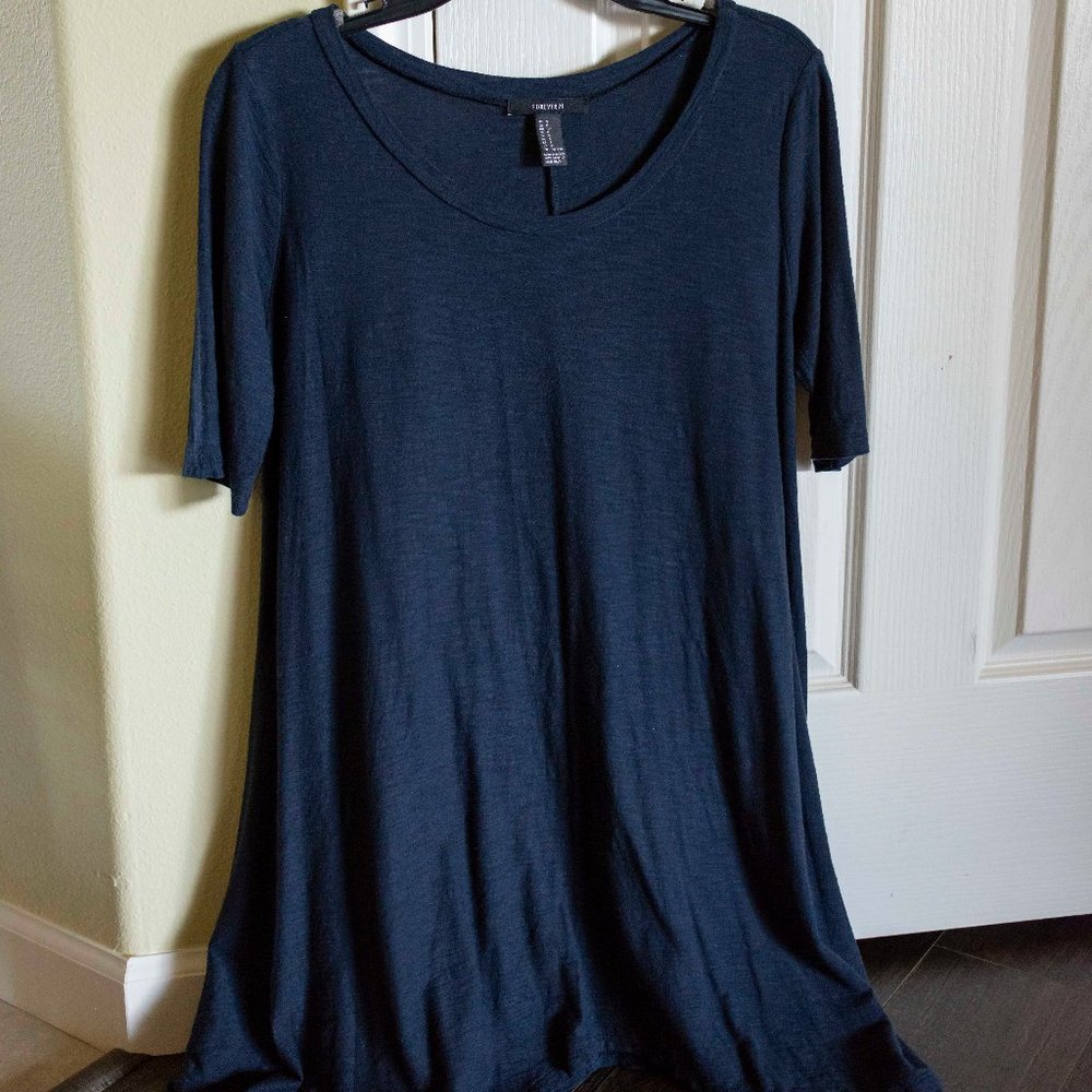 Navy Forever 21 T Shirt Dress